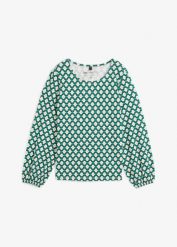 Bluzka z długim rękawem. Białe bluzki bonprix, bez wzorów, eleganckie, bez kołnierzyka, bez ramiączek. Za 84.99 zł.
