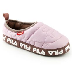 Kapcie kempingowe damskie Fila Comfider. Fioletowe obuwie domowe Fila, bez wzorów, bez zapięcia. Za 91.00 zł.
