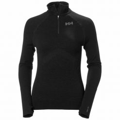 Bluza damska 1/2 zip Helly Hansen h1 pro lifa seamless. Czarne bluzy Helly Hansen, l, bez wzorów, bez kaptura. Za 598.50 zł.