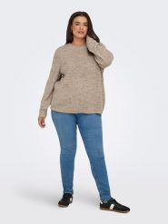 ONLY Sweter w kolorze szarobrązowym rozmiar: S-42/44. Brązowe swetry Only, s, bez wzorów, ze splotem, bez ramiączek. Za 83.81 zł.