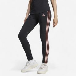 Legginsy fitness damskie ADIDAS. Czarne legginsy Adidas, m, bez wzorów, z bawełny, z podwyższonym stanem. Za 69.99 zł.