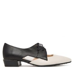 Półbuty Hispanitas. Brązowe czółenka Hispanitas, bez wzorów, bez obcasa, na obcasie, bez zapięcia. Za 609.99 zł.