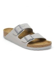 Birkenstock Klapki "Arizona" w kolorze szarym rozmiar: 41. Szare klapki Birkenstock, bez wzorów, z otwartym noskiem, bez obcasa. Za 345.95 zł.