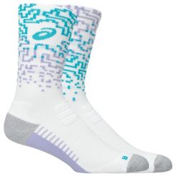 Skarpetki sportowe dla dorosłych Performance Run Crew Sock. Białe skarpety Asics, bez wzorów, z elastanu. Za 79.99 zł.
