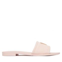 Klapki Guess. Czerwone klapki Guess, z aplikacjami, bez obcasa. Za 162.99 zł.