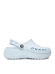 Crocs Klapki C-BAYA PLATFORM CLOG 208186-4JQ Niebieski. Niebieskie klapki Crocs, bez wzorów, z tworzywa sztucznego, bez obcasa. Za 249.99 zł.