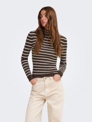 ONLY Sweter w kolorze brązowym rozmiar: XS. Brązowe golfy Only, xs, bez wzorów, bez ramiączek. Za 89.95 zł.