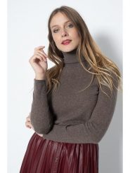 Perfect Cashmere Kaszmirowy golf "Ashley" w kolorze brązowym rozmiar: M. Brązowe golfy Perfect Cashmere, m, bez wzorów, z kaszmiru, bez ramiączek. Za 243.27 zł.