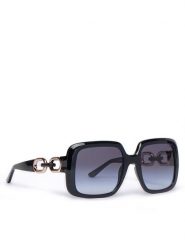 Guess Okulary przeciwsłoneczne GU00161 Czarny. Czarne okulary przeciwsłoneczne Guess, z aplikacjami, z tworzywa sztucznego. Za 449.99 zł.