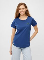 Derbe Koszulka w kolorze granatowym rozmiar: L. Niebieskie bluzki Derbe, l, bez wzorów, z bawełny, bez kołnierzyka, bez ramiączek. Za 104.64 zł.