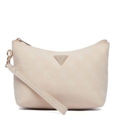 Kosmetyczka Guess. Brązowe kufry i kosmetyczki Guess, z aplikacjami, z materiału, bez dodatków. Za 264.99 zł.