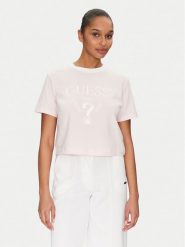 Guess T-Shirt V5GI18 I3Z14 Różowy Boxy Fit. Czerwone t-shirty Guess, l, z aplikacjami, z bawełny, bez kołnierzyka, bez ramiączek. Za 129.99 zł.