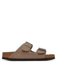 Birkenstock Klapki Arizona 1032070 Beżowy. Brązowe klapki Birkenstock, bez wzorów, ze skóry, bez obcasa. Za 379.99 zł.