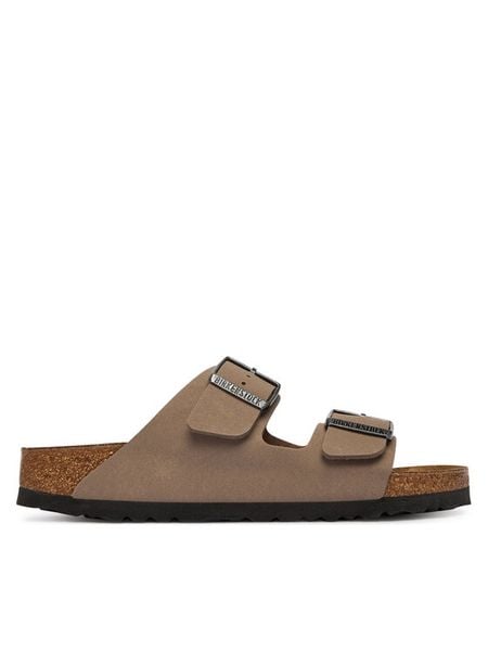 Birkenstock Klapki Arizona 1032070 Beżowy. Brązowe klapki Birkenstock, bez wzorów, ze skóry, bez obcasa. Za 379.99 zł.