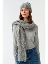 TATUUM Szal w kolorze szarym - 170 x 42 cm rozmiar: onesize. Szare szaliki Tatuum, bez wzorów, z wełny. Za 169.67 zł.