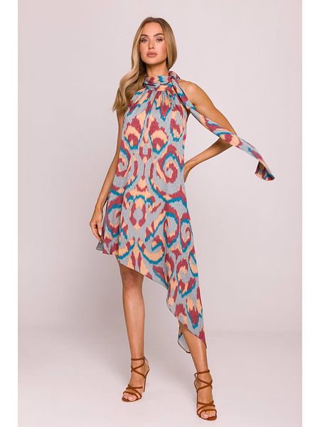 Made of emotion Sukienka ze wzorem rozmiar: L/XL. Sukienki Made Of Emotion, l, bez wzorów, bez kołnierzyka, bez ramiączek, midi. Za 246.53 zł.