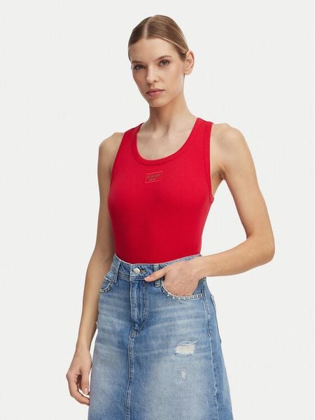 JOOP! Jeans Top Tana 30046103 Czerwony Slim Fit. Czerwone topy Joop! Jeans, s, bez wzorów, z bawełny, bez kołnierzyka, bez ramiączek. Za 118.99 zł.