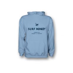 Bluza z kapturem z bawełny organicznej / Dorosły (Błękitny). Niebieskie bluzy SURF MONKEY, m, bez wzorów, z bawełny, z kapturem. Za 349.95 zł.