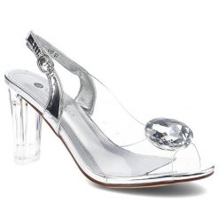 Sandaly damskie Scaviola, cholewka ze skóry ekologicznej i elementów transparentnych pasek z regulowanym zapięciem otwarty nosek stabilny obcas ozdob. Szare sandały Sca'viola, bez wzorów, ze skóry ekologicznej, z otwartym noskiem, bez obcasa, na obcasie, bez zapięcia. Za 349.00 zł.