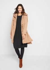 Sukienka bombka z bawełny. Czarne sukienki bonprix, bez wzorów, z bawełny, bez kołnierzyka, bez ramiączek, bombki. Za 109.99 zł.