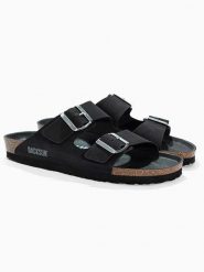 BACKSUN Klapki "Bali" w kolorze czarnym rozmiar: 36. Czarne klapki Backsun, bez wzorów, z otwartym noskiem, bez obcasa. Za 130.99 zł.