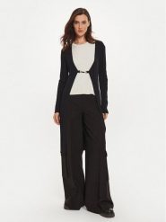 Sisley Kardigan 1WTHM6021 Czarny Slim Fit. Czarne kardigany Sisley, m, bez wzorów, z syntetyku. Za 229.99 zł.