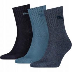 Skarpety Z Logo Dla Dorosłych Unisex (zestaw 3 Sztuk). Czarne skarpety Puma, bez wzorów. Za 60.99 zł.