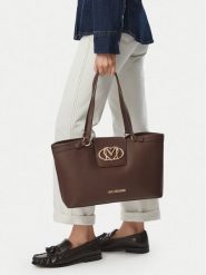 LOVE MOSCHINO Torebka JC4206PP0PKB0313 Brązowy ciemny. Brązowe shopper Love Moschino, bez wzorów, ze skóry, bez dodatków. Za 1,009.00 zł.
