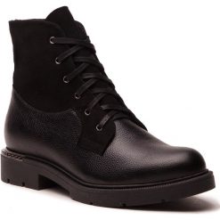 Botki SAGAN - 3081 Czarny Groszek/Czarny Nubuk. Czarne botki Sagan, bez wzorów, z nubiku, bez obcasa, bez zapięcia. W wyprzedaży za 259.00 zł.