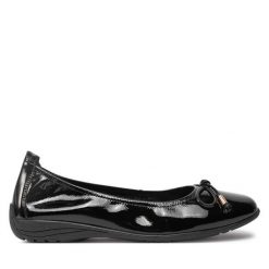 Baleriny Josef Seibel. Czarne baleriny Josef Seibel, bez wzorów, bez obcasa. Za 399.99 zł.