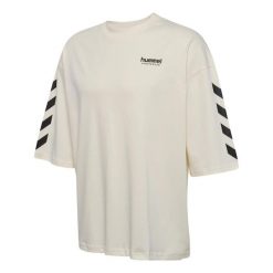 Oversized T-shirt Hummel Willy SW. Białe t-shirty Hummel, bez wzorów, bez kołnierzyka, bez ramiączek. Za 214.50 zł.