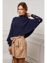 Joséfine Golf "Balencia" w kolorze granatowym rozmiar: S. Niebieskie golfy Joséfine, s, bez wzorów, z kaszmiru, bez ramiączek. Za 143.99 zł.