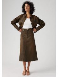Levi's Spódnica w kolorze brązowym rozmiar: W30. Brązowe spódnice Levi's®, na co dzień, s, z aplikacjami, ze skóry, klasyczne, maxi, proste. Za 234.94 zł.