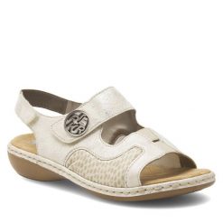 Sandały Rieker. Sandały Rieker, bez wzorów, bez obcasa, na płaskiej podeszwie, bez zapięcia. Za 319.99 zł.