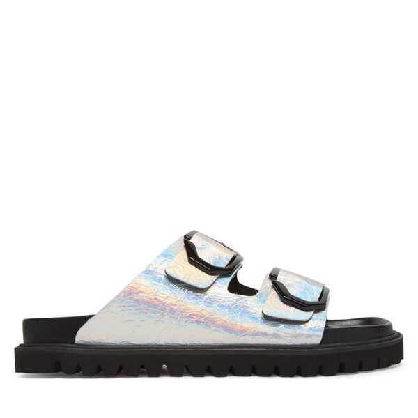 Klapki Genuins. Szare klapki Genuins, bez wzorów, bez obcasa. Za 249.99 zł.