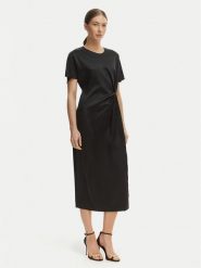 Rinascimento Sukienka koktajlowa CFC0127457003 Czarny Regular Fit. Czarne sukienki Rinascimento, m, bez wzorów, z syntetyku, wizytowe, bez kołnierzyka, bez ramiączek. Za 449.99 zł.