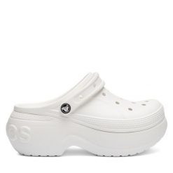 Klapki Crocs. Białe klapki Crocs, bez wzorów, bez obcasa. Za 279.99 zł.