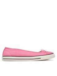 Converse Baleriny Chuck Taylor All Star Dainty Ballerina A16212C Różowy. Czerwone baleriny Converse, bez wzorów, z materiału, bez obcasa. Za 189.99 zł.