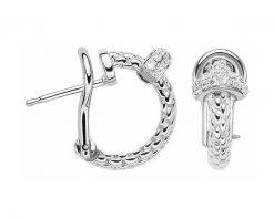Kolczyki FOPE z białego złota z brylantami - 0,18 ct - próba 750. Białe kolczyki Fope, z brylantem, złote. Za 19,590.00 zł.