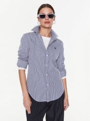 Polo Ralph Lauren Koszula 211891379001 Granatowy Regular Fit. Niebieskie koszule Polo Ralph Lauren, bez wzorów, z bawełny, bez kołnierzyka, bez ramiączek. Za 519.99 zł.