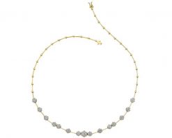 Naszyjnik z żółtego i białego złota z brylantami - 43 cm - 2,00 ct - próba 585. Białe naszyjniki Apart, z brylantem, złote. Za 33,590.00 zł.