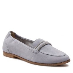 Lordsy Tamaris. Niebieskie lordsy Tamaris, bez wzorów, bez obcasa, bez zapięcia. Za 249.99 zł.