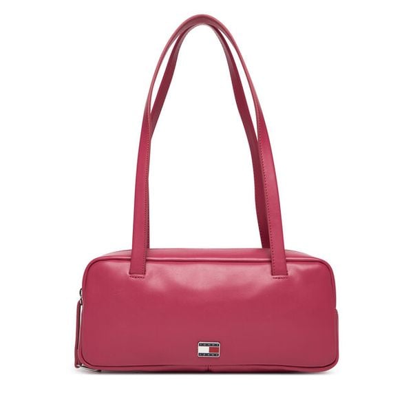 Torebka Tommy Jeans. Czerwone torebki klasyczne Tommy Jeans, bez wzorów, z jeansu, bez dodatków. Za 529.99 zł.