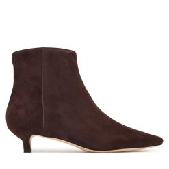 Botki LAUREN RALPH LAUREN. Brązowe botki Lauren Ralph Lauren, bez wzorów, bez obcasa, na szpilce, bez zapięcia. Za 949.99 zł.