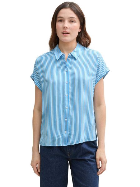 TOM TAILOR Denim Bluzka w kolorze błękitnym rozmiar: L. Niebieskie bluzki TOM TAILOR DENIM, l, bez wzorów, z denimu, klasyczne, bez kołnierzyka, bez ramiączek. Za 73.95 zł.