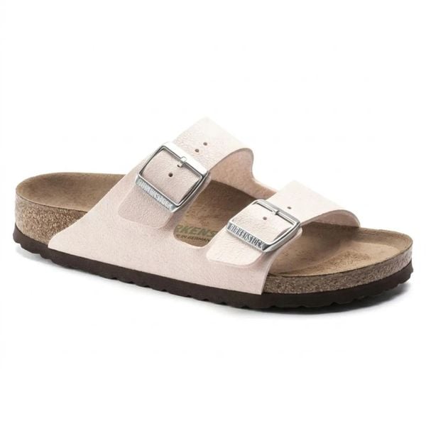 Klapki damskie Birkenstock Arizona BS Birko-flor. Czerwone klapki Birkenstock, bez wzorów, z jeansu, bez obcasa. Za 287.00 zł.