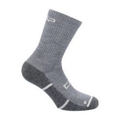 Skarpetki damskie z wełny merino CMP. Szare skarpety CMP, bez wzorów, z wełny. Za 120.00 zł.