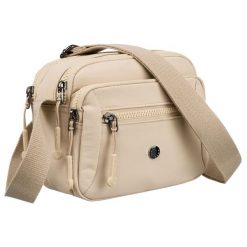 Listonoszka Peterson PTN CSM-03 beżowa. Brązowe torebki klasyczne Peterson, bez wzorów, z tkaniny, bez dodatków. Za 69.99 zł.