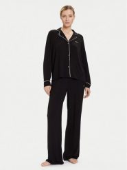 KARL LAGERFELD Piżama A4W45004 Czarny Relaxed Fit. Czarne piżamy KARL LAGERFELD, bez wzorów, z wiskozy, bez ramiączek. Za 779.99 zł.