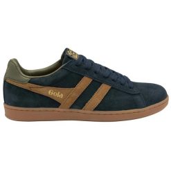 Trenerzy Gola Equipe II Suede. Niebieskie obuwie sportowe Gola, z zamszu, bez zapięcia, tenisowe. Za 385.00 zł.